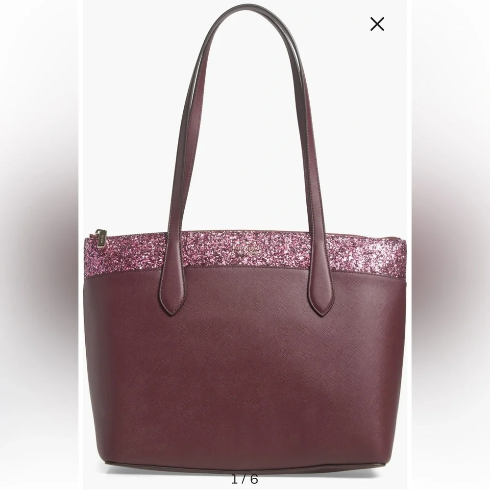 Kate Spade New York Flash Glitter Tote, NWT